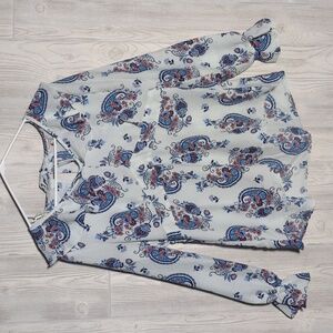 Floral Paisley Print Flowy Top